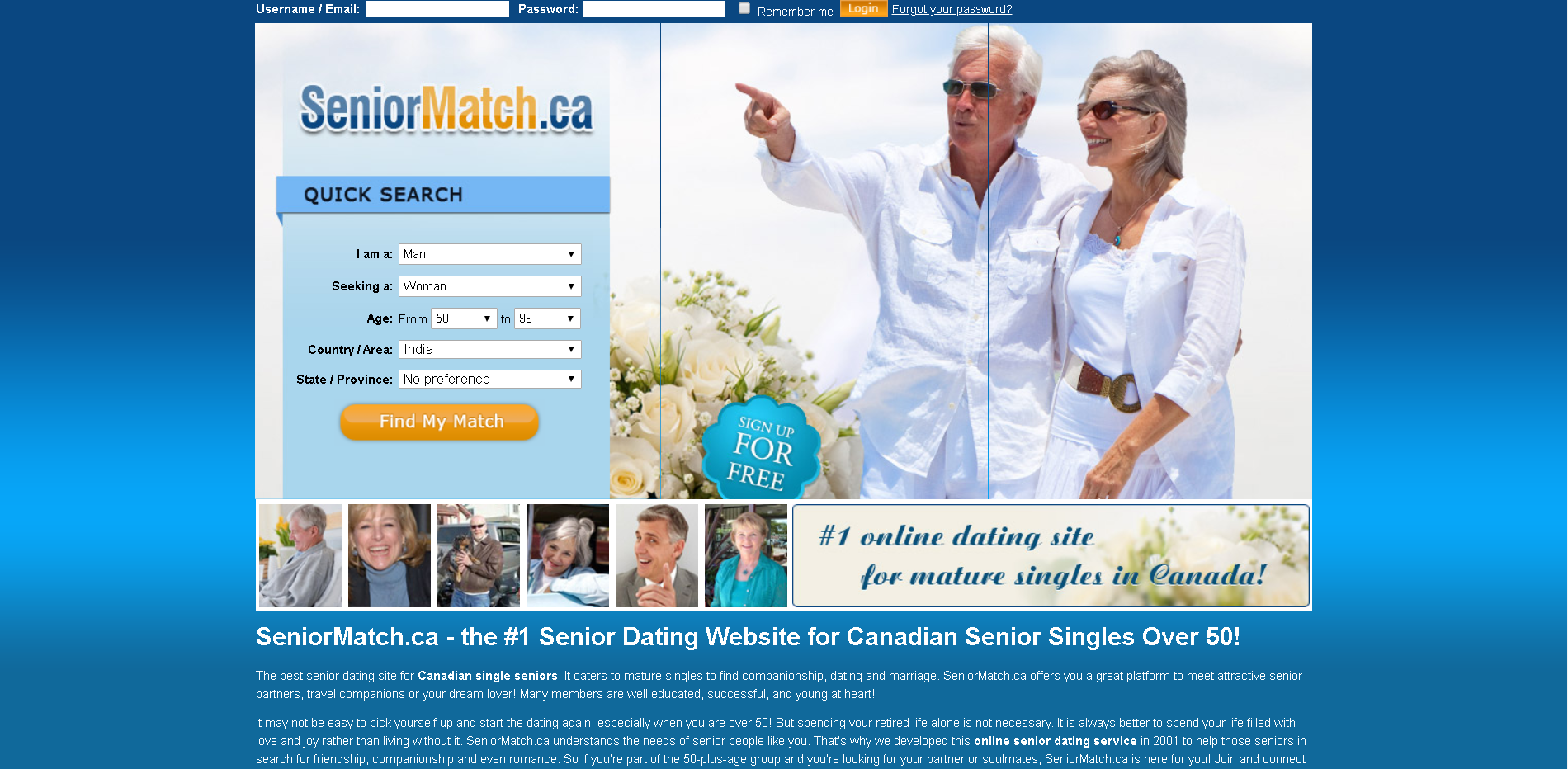 match seniors dating site.